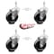 Service Caster 4 Inch Phenolic Wheel Swivel 3/8 Inch Threaded Stem Caster Set SCC-TS20S414-PHR-381615-4 - alternate 2